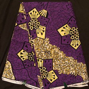 Ankara Fabric| Purple, Olive, Yellow| 2 Yards